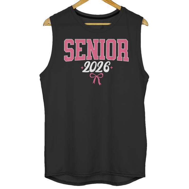 Senior 2026 Pink Coquette Bow Class Of 2026 Graduation Women Unisex Tank Top