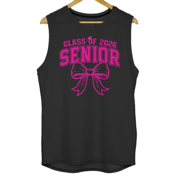 Senior Class Of 2026 Coquette Pink Bow Graduation 2026 Unisex Tank Top