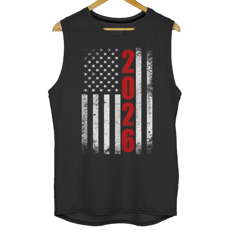 Senior Class Of 2026 Patriotic American USA Flag Graduation Unisex Tank Top