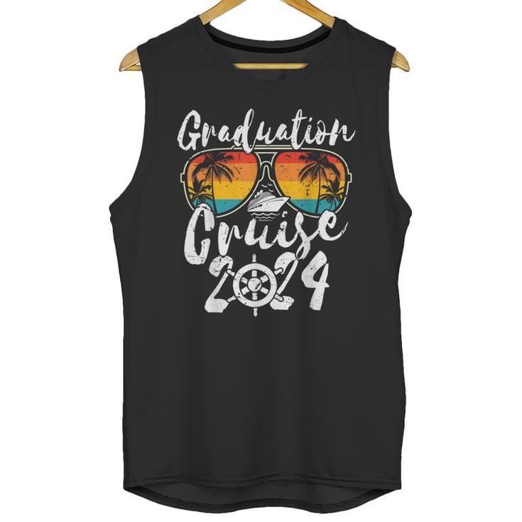 Senior Graduation Trip Cruise 2024 Retro Ship Party Cruise Unisex Tank Top