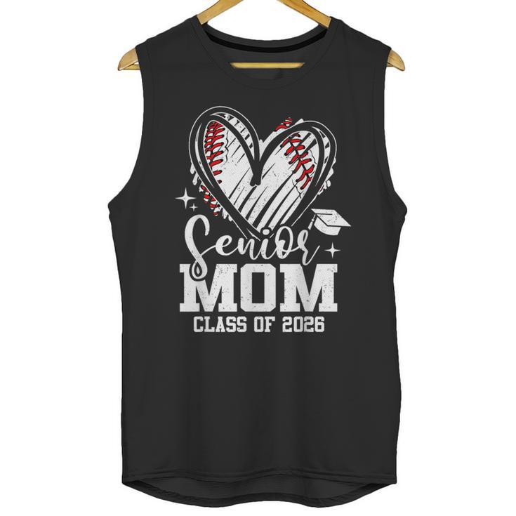 Senior Mom Class Of 2026 Baseball Graduation Heart Unisex Tank Top