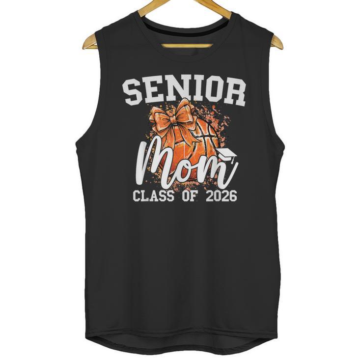 Senior Mom Class Of 2026 Coquette Bow Basketball Graduation Unisex Tank Top