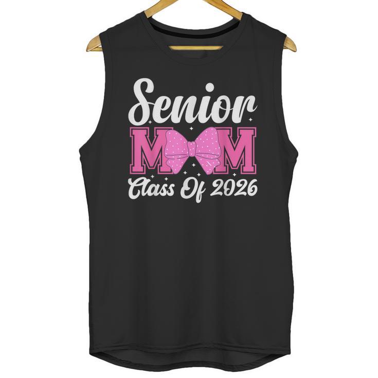Senior Mom Class Of 2026 Pink Coquette Bow Graduation Unisex Tank Top