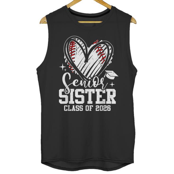 Senior Sister Class Of 2026 Baseball Graduation Heart Unisex Tank Top