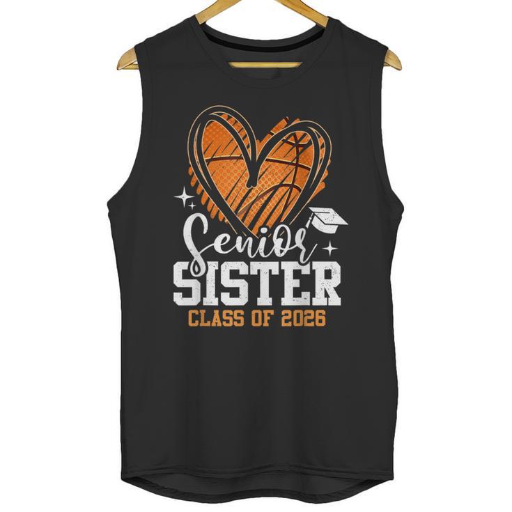 Senior Sister Class Of 2026 Basketball Graduation Heart Unisex Tank Top