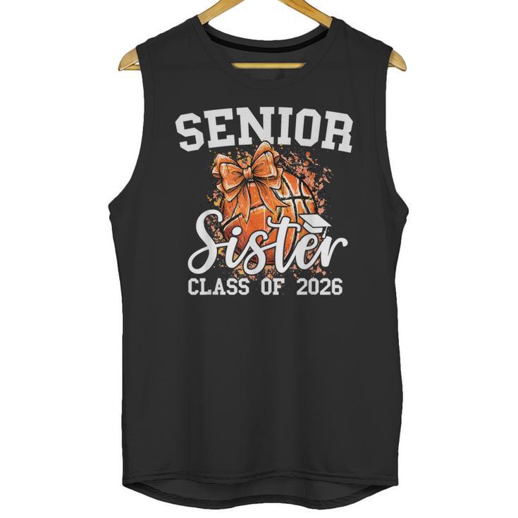 Senior Sister Class Of 2026 Coquette Basketball Graduation Unisex Tank Top