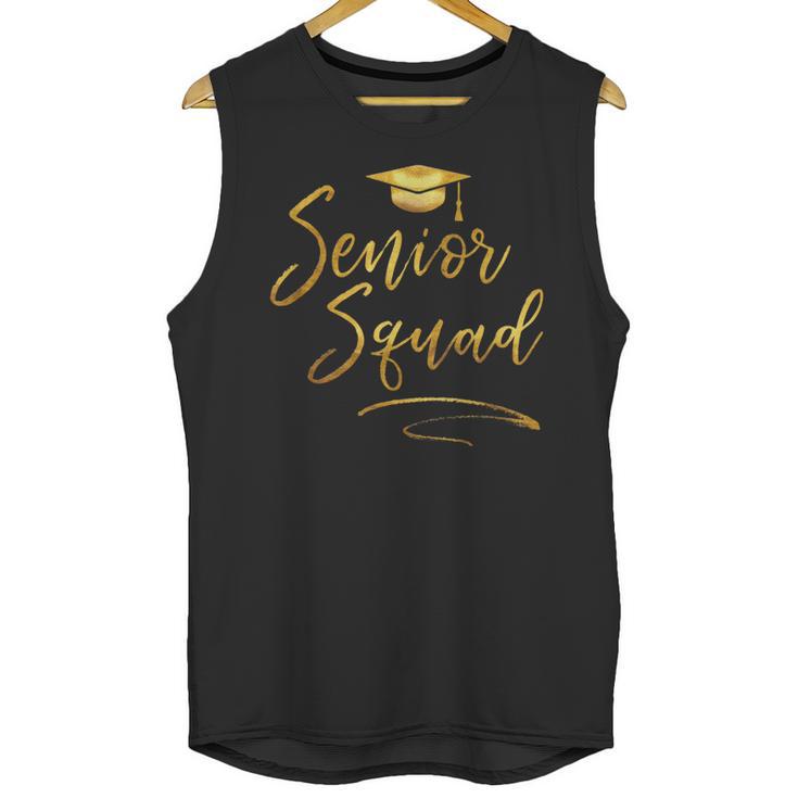 Senior Squad Graduation With Golden Cap Team Unisex Tank Top