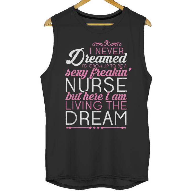 Sexy Freakin' Nurse Nursing T Shirt For RN Graduation Unisex Tank Top