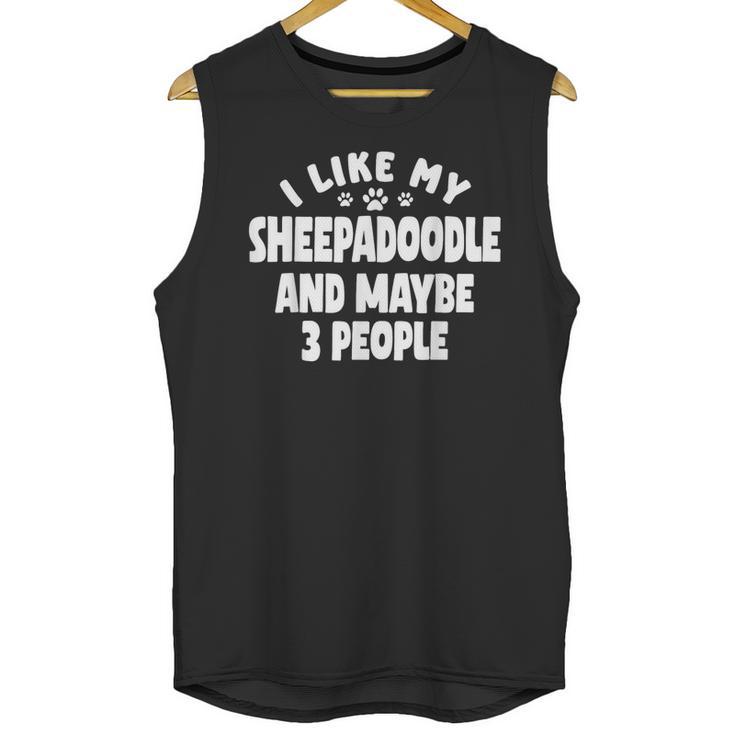 Sheepadoodle Fur Parent Sheeppoo Lover Dog Owner Introvert Unisex Tank Top