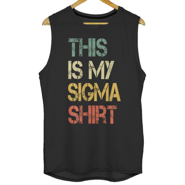 This Is My Sigma Shirt Male Lone Wolf Minimalist Introvert Unisex Tank Top