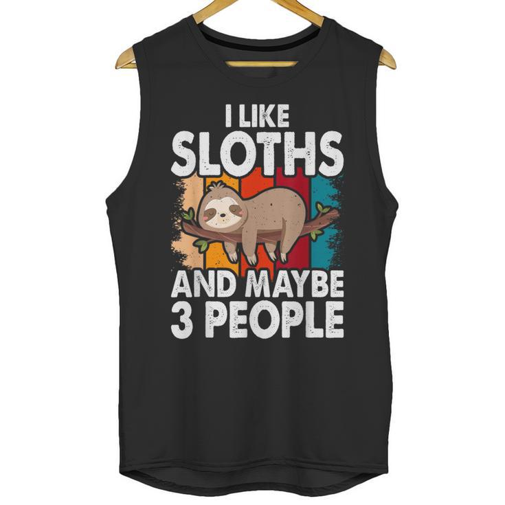 Sloth For Sloth Lover Men Women Kids Introvert Unisex Tank Top