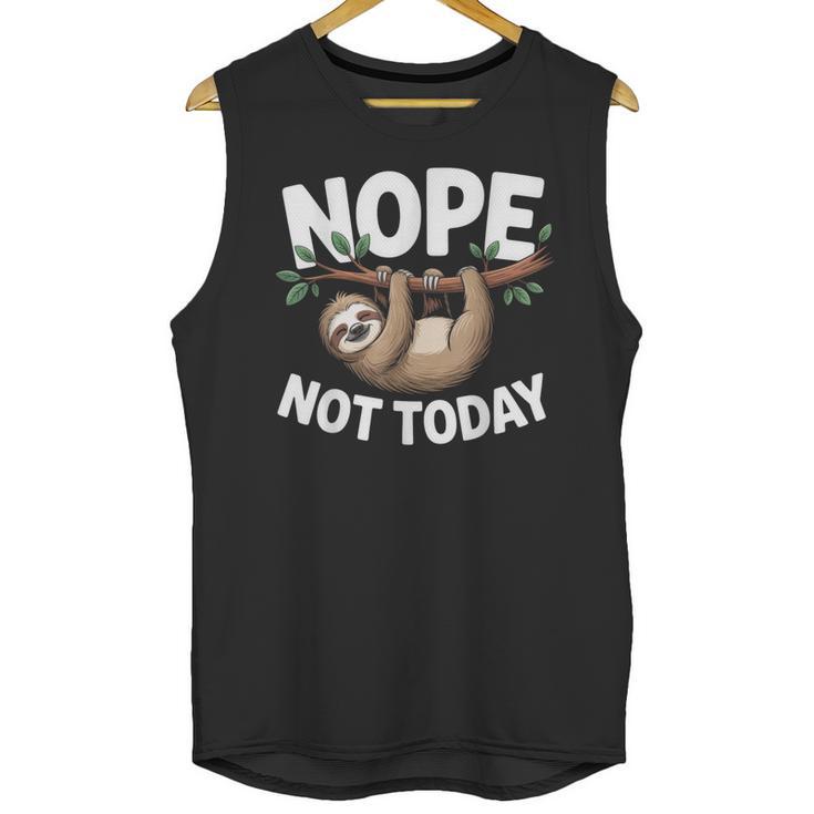 Sloth Shirts Cute Introvert Nope Not Today Sloth Unisex Tank Top