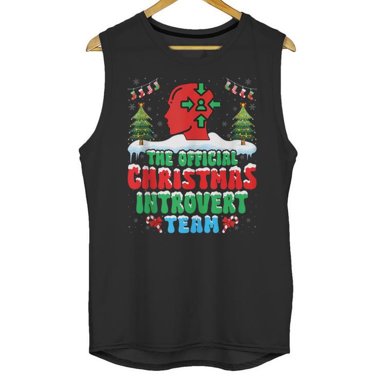 Snow Christmas Introvert Team Introverted Introvert Xmas Unisex Tank Top