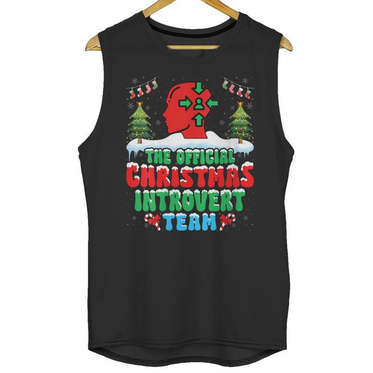 Snow Christmas Introvert Team Introverted Introvert Xmas Unisex Tank Top