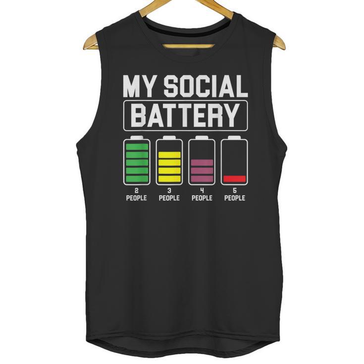 My Social Battery Introverted Low Energy Antisocial Unisex Tank Top