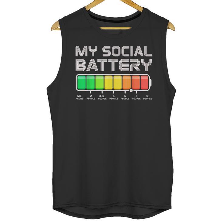 Social Battery Low Energy Antisocial Introvert Unisex Tank Top