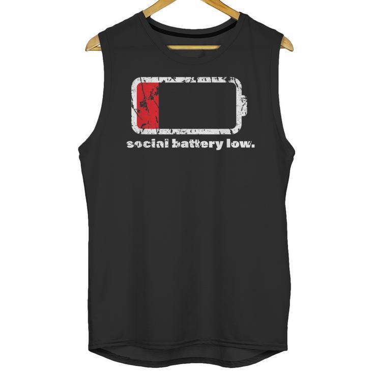 Social Battery Low Introvert Unisex Tank Top
