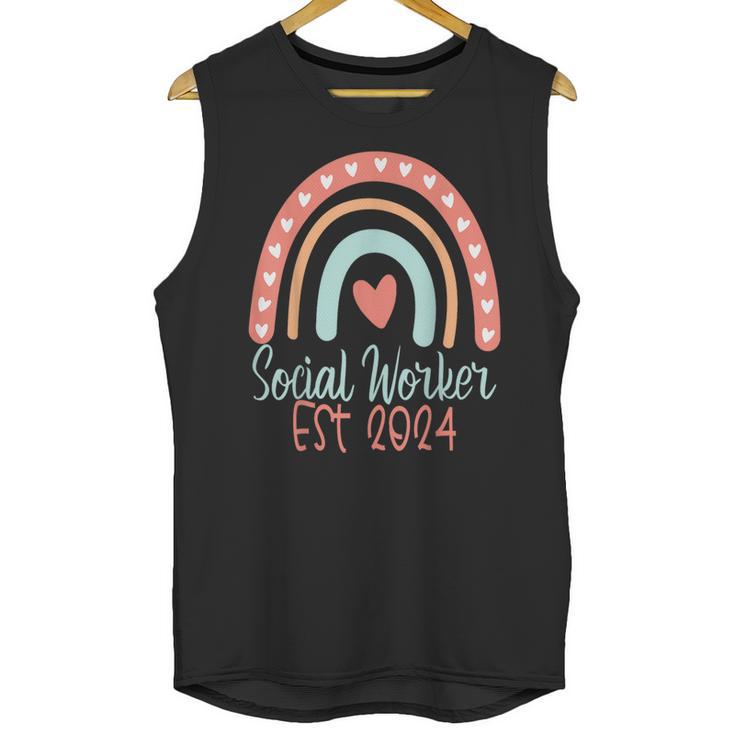 Social Worker Work MSW BSW Graduation 2024 Masters Degree Unisex Tank Top
