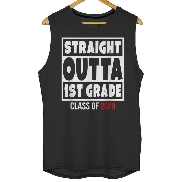Straight Outta 1st Grade Class Of 2029 Shirt Graduation Unisex Tank Top