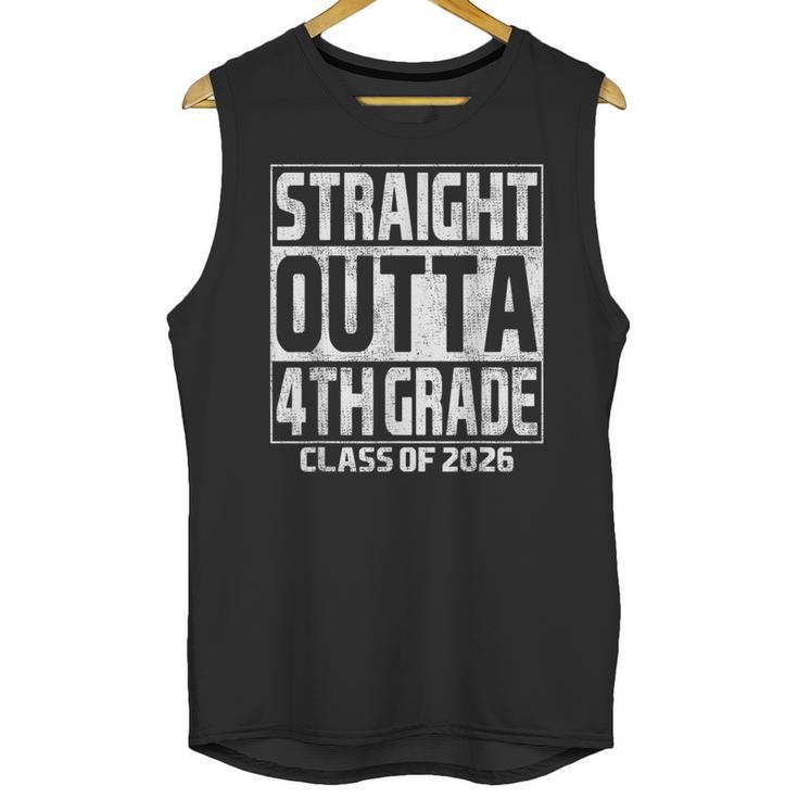 Straight Outta 4th Grade Graduation Class 2026 Fourth Grade Unisex Tank Top