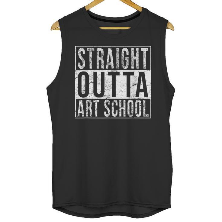 Straight Outta Art School Graduation Shirt Unisex Tank Top