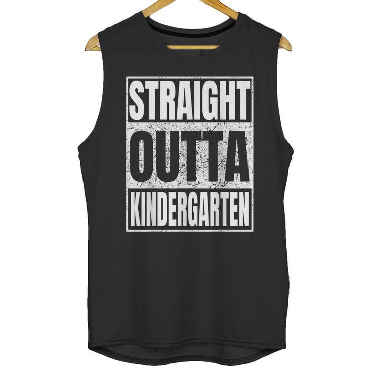 Straight Outta Kindergarten Graduation 2025 Kinder Unisex Tank Top