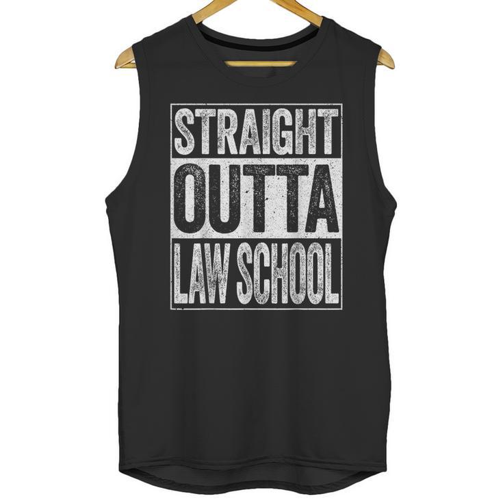 Straight Outta Law School Shirt Lawyer Graduation Unisex Tank Top