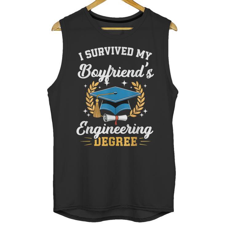 I Survived My Boyfriend's Engineering Degree Graduation Unisex Tank Top