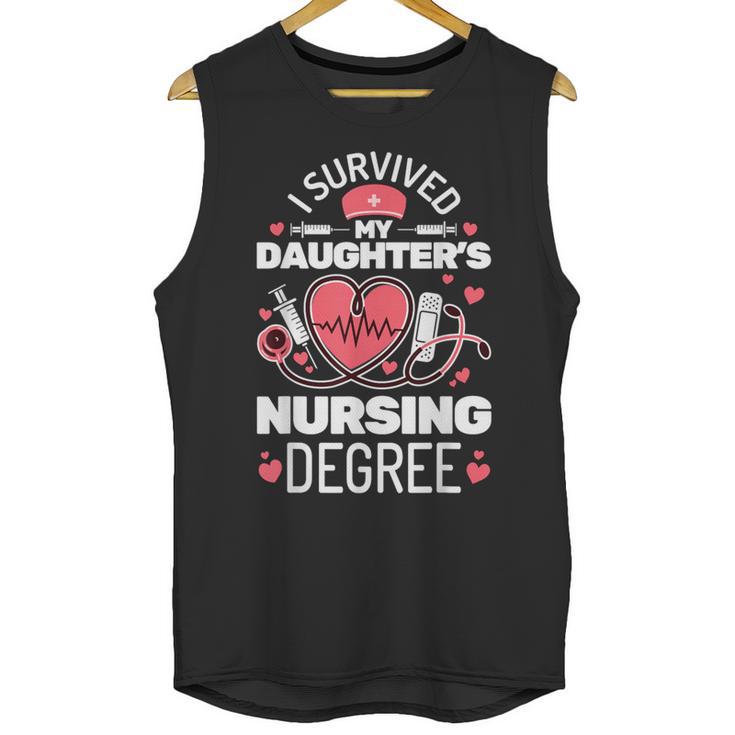 I Survived My Daughter's Nursing Degree School Graduation Unisex Tank Top
