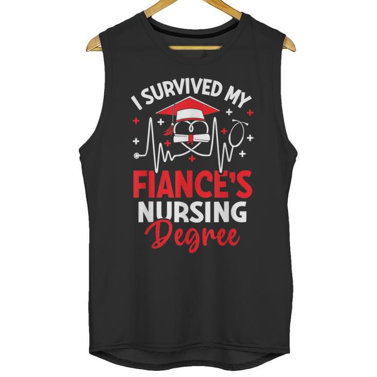 i Survived My Fiance's Nursing Degree Graduation Gifts Unisex Tank Top