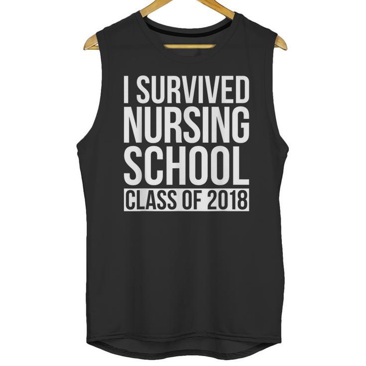 I Survived Nursing School Class Of 2018 RN Graduation Shirt Unisex Tank Top