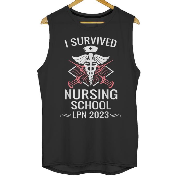 I Survived Nursing School LPN Class Of 2023 Nurse Graduation Unisex Tank Top