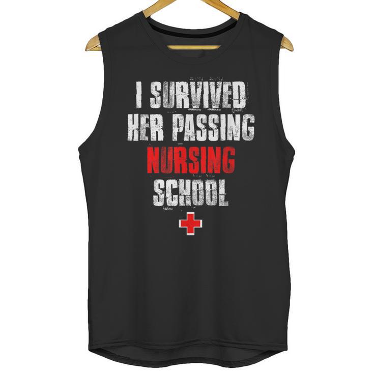 I Survived Her Passing Nursing School Graduation Unisex Tank Top