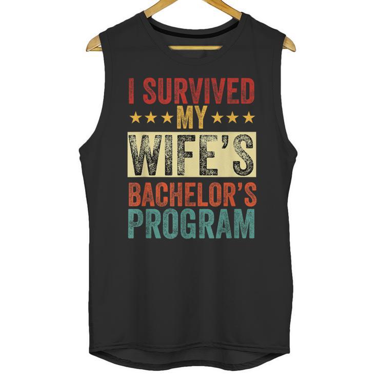 i Survived My Wife Bachelor's Degree Wife Graduation Unisex Tank Top