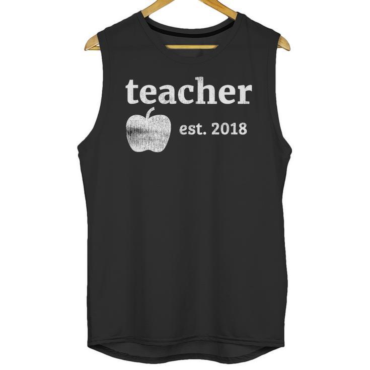Teacher Est 2018 Vintage Graduation Unisex Tank Top