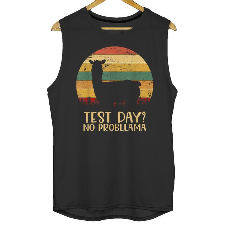 Test Day No Probllama Silhouette Teacher Student Graduation Unisex Tank Top