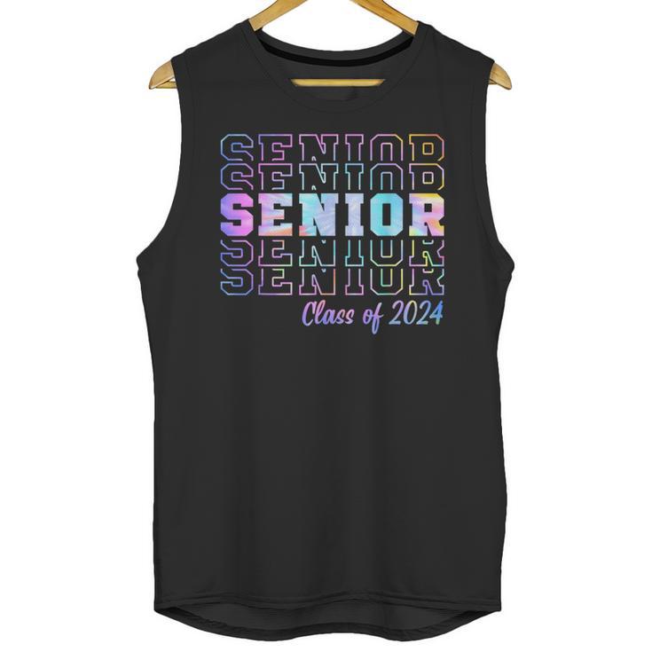 Tie Dye Senior 24 Class Of 2024 Seniors Graduation 24 Unisex Tank Top