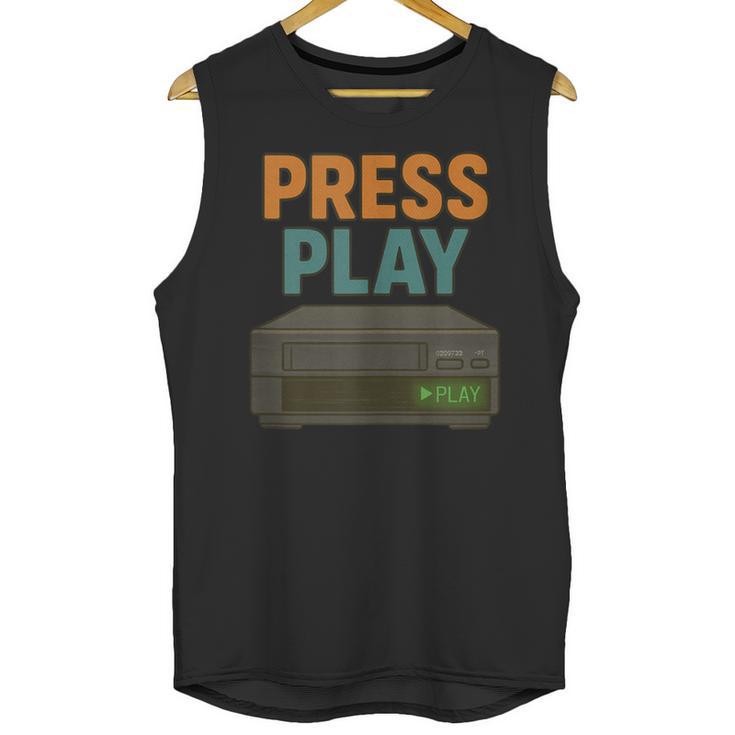 VHS Cassette Retro Analog Nostalgia Theme Unisex Tank Top