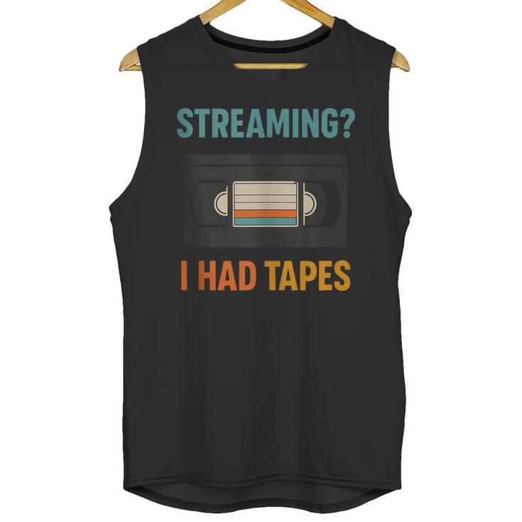 VHS Cassette Tape Retro 80s 90s Nostalgia Unisex Tank Top