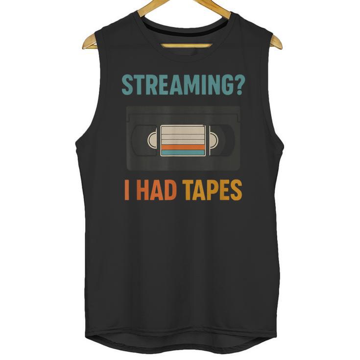 VHS Cassette Tape Retro 80s 90s Nostalgia Unisex Tank Top
