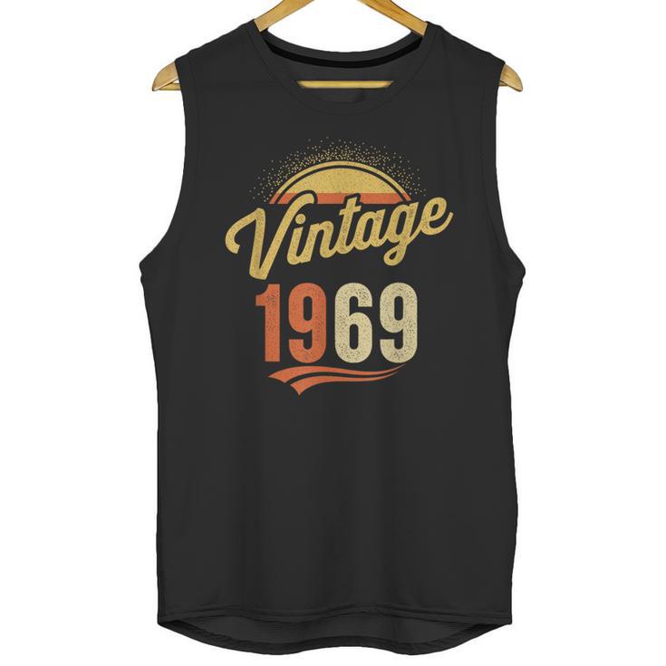 Vintage 1969 Retro Era Badge For Nostalgia Fans Unisex Tank Top