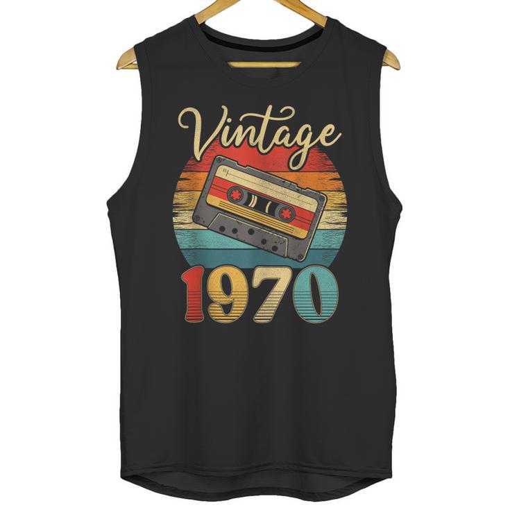 Vintage 1970 Retro Cassette Tape 70s Born Nostalgia Birthday Unisex Tank Top
