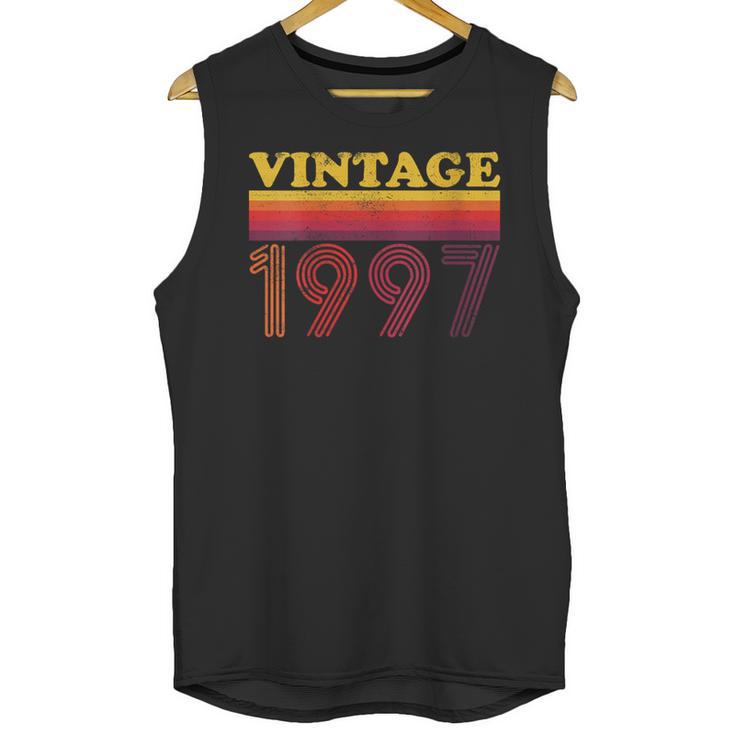 Vintage 1997 Retro Style 90's Born Nostalgia Vibes Birthday Unisex Tank Top