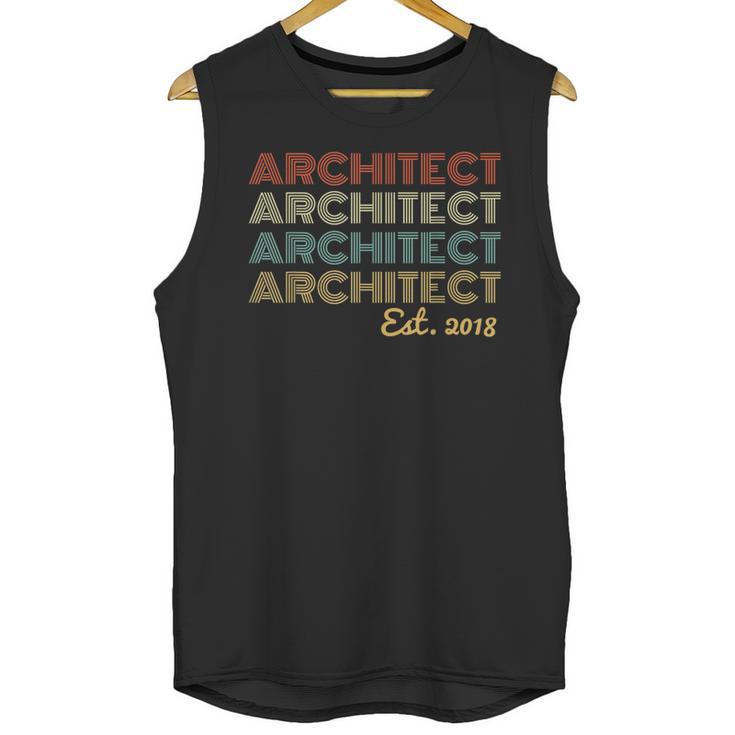 Vintage Architect Est 2018 Graduation 2018 Unisex Tank Top