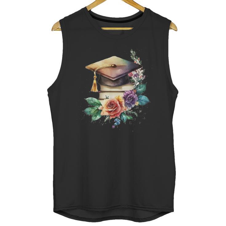 Vintage Hat High School College Graduate Graduation Unisex Tank Top