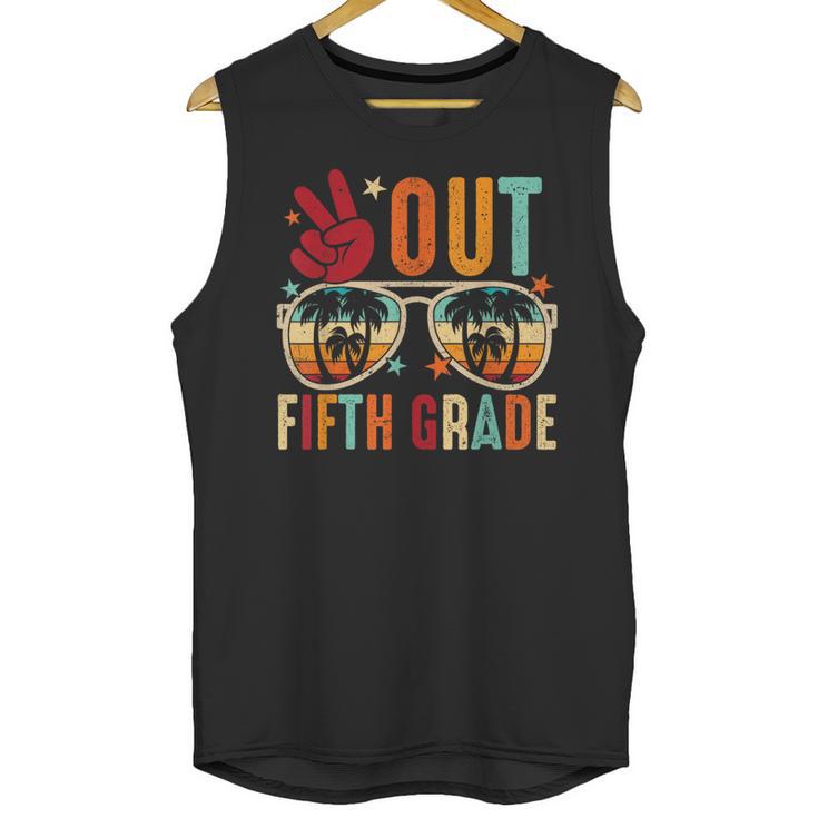 Vintage Peace Out 5th Grade Graduation Last Day Of School Unisex Tank Top