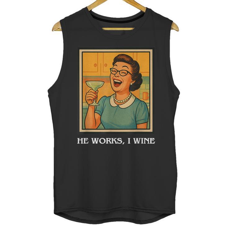 I Wine Housewife Retro Nostalgia Classic 1950s Vintage Humor Unisex Tank Top