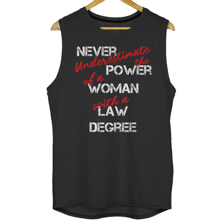 Woman Law Degree Graduation Diploma Party Unisex Tank Top