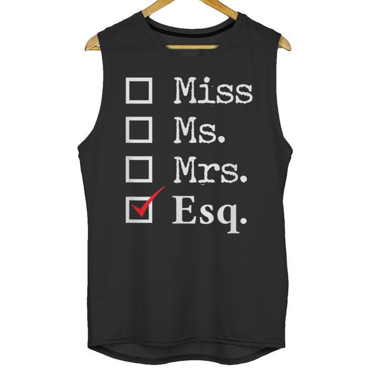 Women Lawyer Attorney Law School Graduation Lawyer Unisex Tank Top