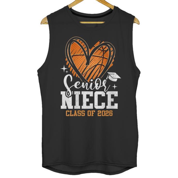 Women's Senior Niece Class Of 2026 Basketball Graduation Heart Unisex Tank Top